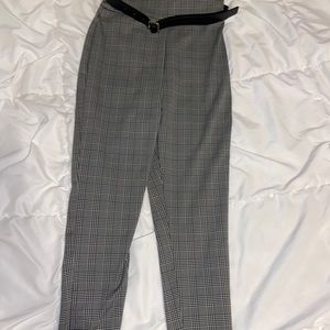 Plaid stretchy pants